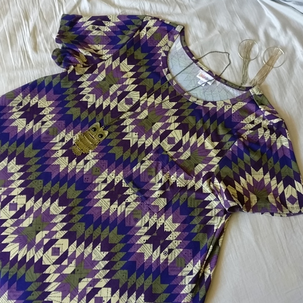 Purple & Green Lularoe Carly